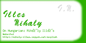 illes mihaly business card